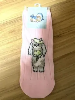 mofusand スニーカーソックス 靴下 ウエディング ペールピンク