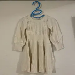 babyGAP アイボリー ケーブル編みドレス 80cm 12-18ヶ月