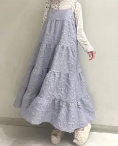 merry jenny rumple ティアードキャミワンピース ラベンダー