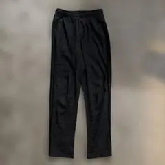 adidas ブラック ジャージパンツ ストライプ