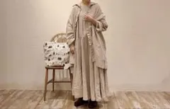 nest robe 天然染め切替ギャザーワンピース