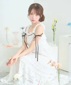 ロゼミューズCut sew lace dressホワイト ワンピース - メルカリ