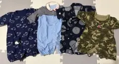 美品 ロンパース・カバーオール 4点セット 50-60サイズ 新生児