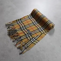 Burberrysバーバリー ノバチェックマフラー ウールベージュイングランド製