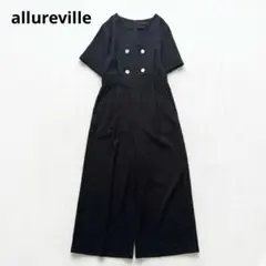allureville アルアバイル ダブルブレスト オールインワン 半袖 黒のサムネイル