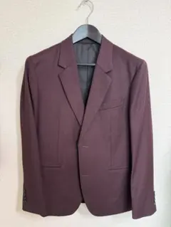 極美品　ポールスミス　ベロア　テーラードジャケット　赤　レッド　L ストレッチ 極美品 ポールスミス ベロア テーラードジャケット 赤 レッド L