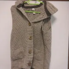 nico and...ベージュ ニットベスト