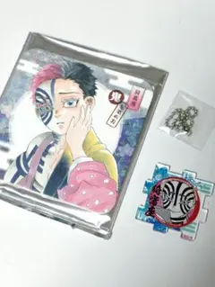 新品！　鬼滅の刃原画展つながるアクリルパズルコレクション＆アートコースター猗窩座