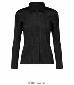 PLEATS PLEASE BASICS 長袖シャツ　黒のサムネイル