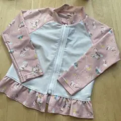 ユニコーン柄 フリル付きラッシュガード