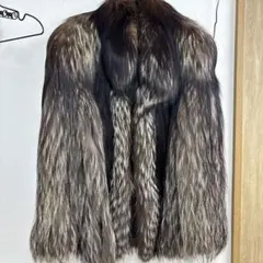 毛皮 ファーコート ブラウン系EMBAシルバーフォックス