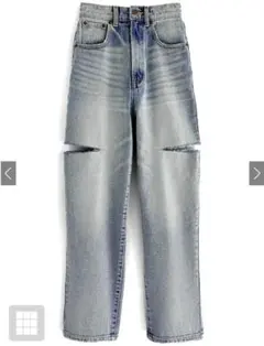 GRL スリットデニムワイドパンツ cu420