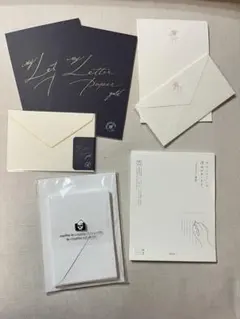 数種類のシンプルなレターセット 【花嫁の手紙、新郎挨拶で使用しました】