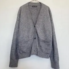 SHEIN Vネック ニットカーディガン グレー Lサイズ