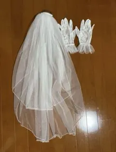 ウェディングベールと手袋セット