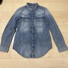 DIESEL デニムブルー 長袖シャツ