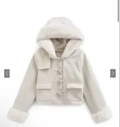 ファーショート丈ダッフルコート kz701