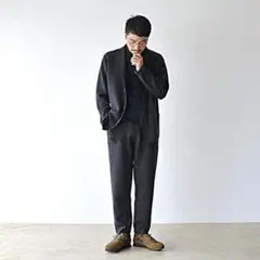美品unfil ミラノリブ ニット ジャケット&パンツセットアップ　5