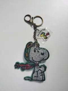スヌーピー ラインストーンキラキラ装飾 アクリルキーホルダー