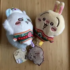 うさぎ＆モモンガマスコット2点セット＋おまけ　ちいかわキーホルダ＆ミニマスコット