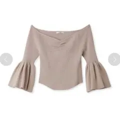 SNIDEL ベルスリーブニットトップス