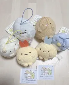 すみっコぐらし ゴムひも付き　マスコット　ぬいぐるみ　6つ まとめ売り