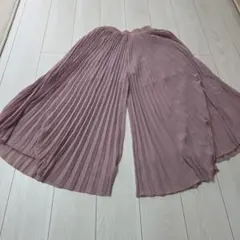 プリーツ　パンツ　ウエストゴム