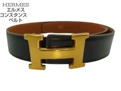 エルメス ヴィンテージベルトコンスタンス大 紺色✖️キャメル - メルカリ