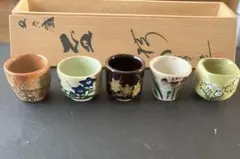 九谷焼 ぐい呑み 5客セット 木箱入り