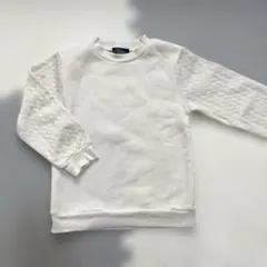 110cm 白色トレーナー　裏起毛　ホワイト