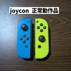 純正joycon ネオンブルー/ネオンイエロー　ストラップ付属