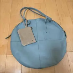 POMTATA レザー トートバッグ ライトブルー　ポンタタのサムネイル