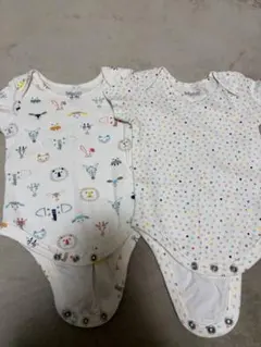 ロンパース 2枚セット 動物柄 ドット柄　3〜6ヶ月