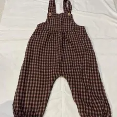ZARA チェック柄オーバーオール 12-18ヶ月