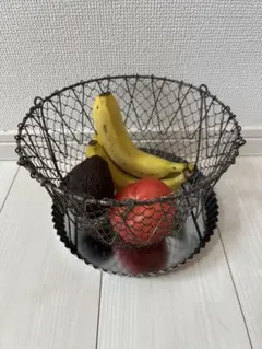 お値下げ中☆レア☆イギリスアンティーク メッシュ金属バスケット 卵 