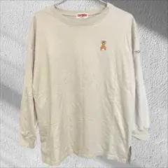 トムとジェリー 長袖 トレーナー ワンポイント 刺繍 サイドスリット ロンT