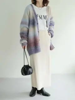 DISCOAT リブカットナロースカート