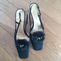 ミッシェルクラン★ 結婚式、パーティなどにも！黒パンプスのサムネイル