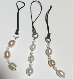 パールビーズストラップ 3個セット