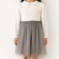 【美品】女の子ワンピース130 ナチュラルビューティーベーシック