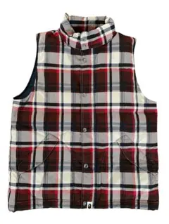 A BATHING APE チェック柄 ダウンベスト L - メルカリ