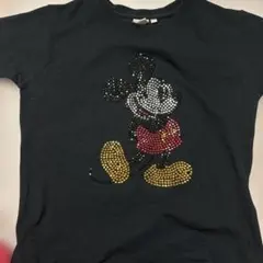 ミッキーマウス ラインストーン 半袖Tシャツ
