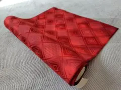 正絹 着物反物 一反 赤い幾何学模様