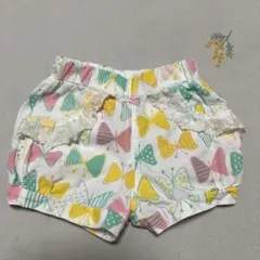 蝶々柄 ベビーショートパンツ 80