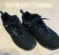 【訳アリ】Reebok スニーカー ブラック ブルー