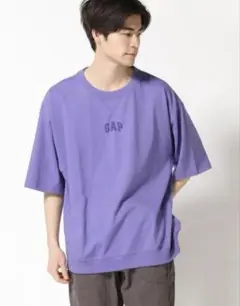 ミニGAPロゴ オーバーサイズTシャツ Mサイズ　パープル