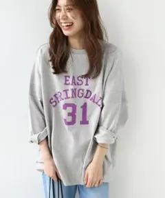 美品！チャンピオン ジャーナルスタンダード別注 ロングTシャツ ライトグレー