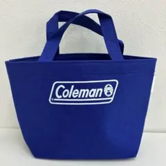 Coleman×コカコーラ フェルトトートバッグ 青