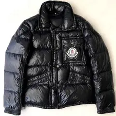 美品 モンクレール K2 ダウンジャケット ブラック 黒 1 光沢 ワッペン