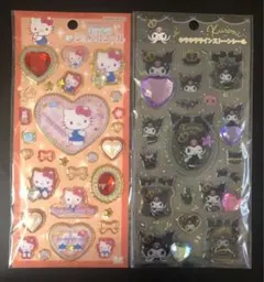 【正規品】キラキララインストーンシール　キラキラジュエルシール　キティ＆クロミ